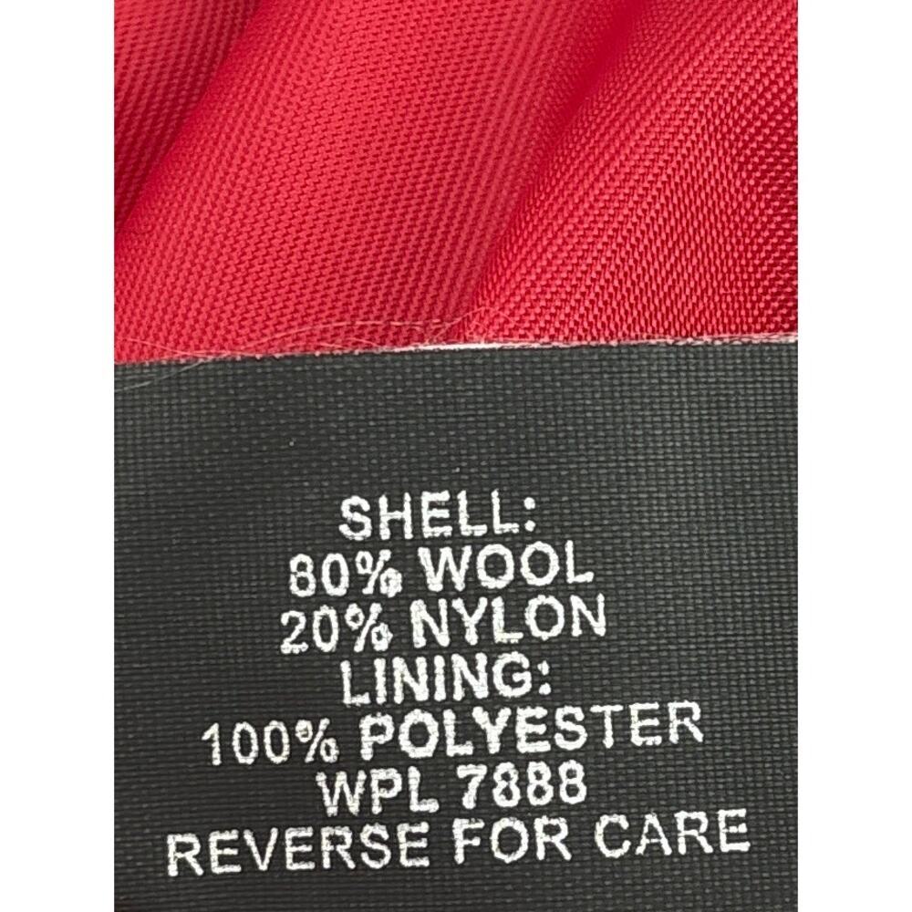 B1 Anne Klein Wool Blend Peacoat Red Hooded Womens Medium Double Breasted‎ - Picture 5 of 6